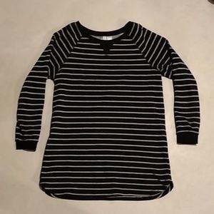 H&M Basic Divided Black Gray Sweatshirt Tunic M